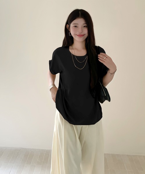 by LEGNA(バイレグナ)の「後ろボタンブラウス(シャツ/ブラウス・レディース・モカ/ブラック/ベージュ・MEDIUM/LARGE)」の4枚目の写真