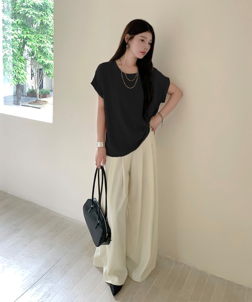 by LEGNA(バイレグナ)の「後ろボタンブラウス(シャツ/ブラウス・レディース・モカ/ブラック/ベージュ・MEDIUM/LARGE)」の6枚目の写真