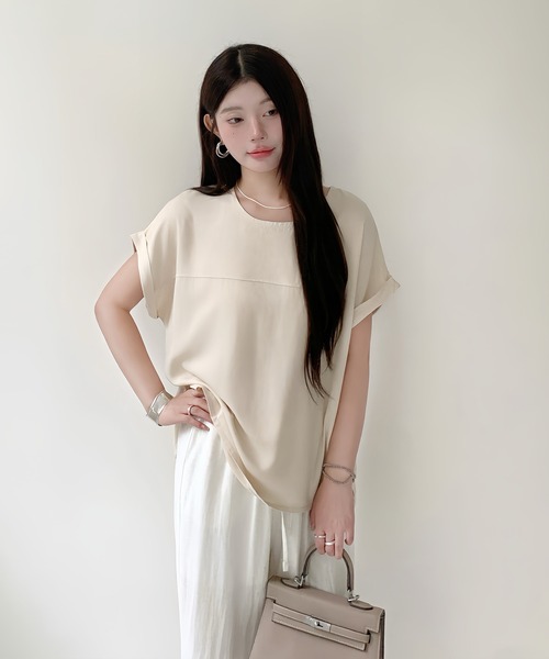 by LEGNA(バイレグナ)の「後ろボタンブラウス(シャツ/ブラウス・レディース・モカ/ブラック/ベージュ・MEDIUM/LARGE)」の11枚目の写真