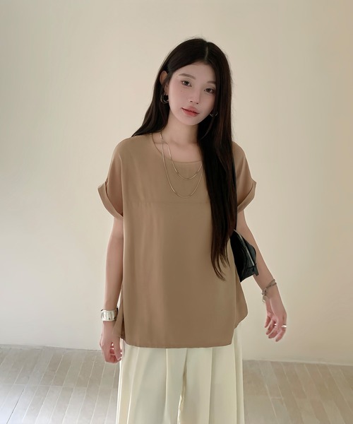 by LEGNA(バイレグナ)の「後ろボタンブラウス(シャツ/ブラウス・レディース・モカ/ブラック/ベージュ・MEDIUM/LARGE)」の16枚目の写真