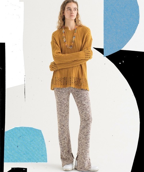 soduk セーター セール】stitching knit top（ニット/セーター）｜soduk（スドーク）の