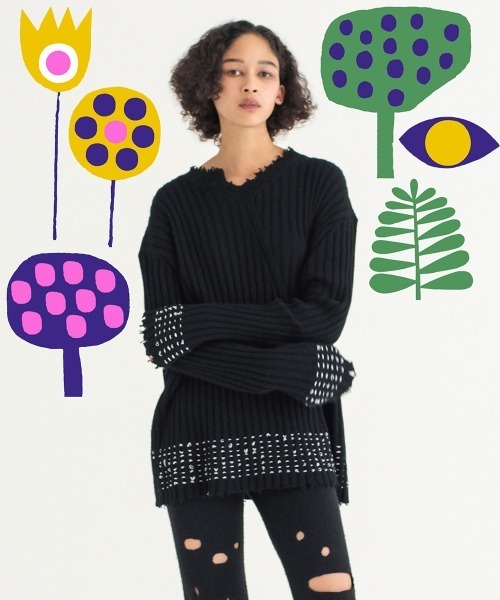 soduk グレーニット さっこ Pニット グレー URBAN RESEARCH DOORS ニット セーター FOX混