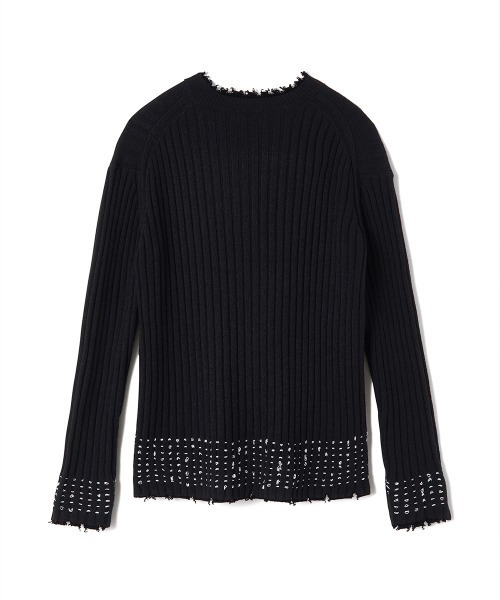 soduk セーター セール】stitching knit top（ニット/セーター）｜soduk（スドーク）の