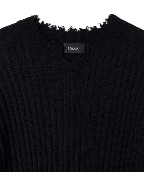 セール】stitching knit top（ニット/セーター）｜soduk（スドーク）の