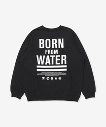Hurley  | Hurley/ハーレー トレーナー スウェット クルーネック バックプリント 裏毛 SWEAT BORN FROM WATER CREW MCFL252014(スウェット)