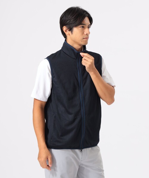 BEAMS GOLF(ビームスゴルフ)の「ORANGE LABEL / オクタ フルジップ ベスト(ベスト・メンズ・ネイビー/ブラック・X-LARGE/LARGE/MEDIUM/SMALL)」の2枚目の写真