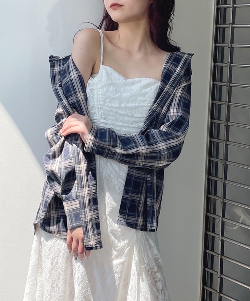 one way(ワンウェイ)の「3wayチェックシャツ(シャツ/ブラウス・レディース・ブラウン/ネイビー/ブラック・FREE)」の17枚目の写真