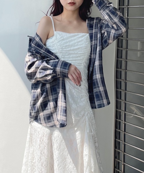 one way(ワンウェイ)の「3wayチェックシャツ(シャツ/ブラウス・レディース・ブラウン/ネイビー/ブラック・FREE)」の18枚目の写真