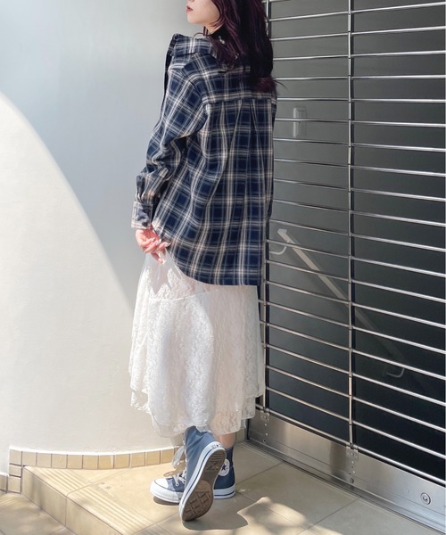 one way(ワンウェイ)の「3wayチェックシャツ(シャツ/ブラウス・レディース・ブラウン/ネイビー/ブラック・FREE)」の13枚目の写真