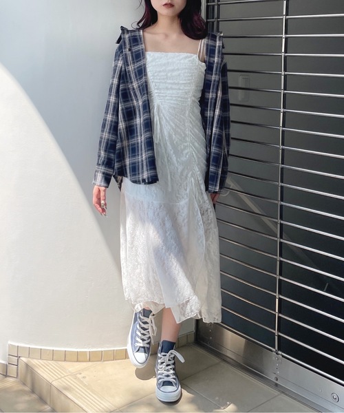 one way(ワンウェイ)の「3wayチェックシャツ(シャツ/ブラウス・レディース・ブラウン/ネイビー/ブラック・FREE)」の11枚目の写真