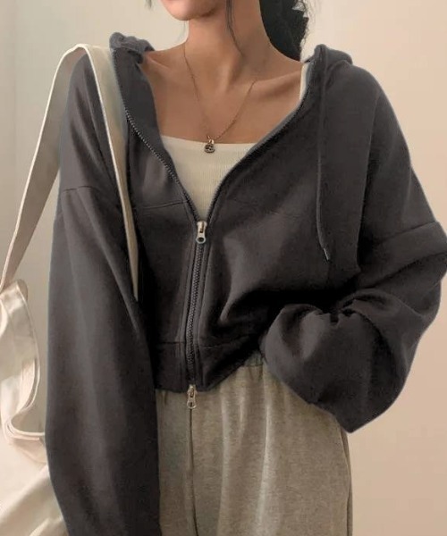 セール】ダブルジップショートパーカー（パーカー）｜yuue' ( wear