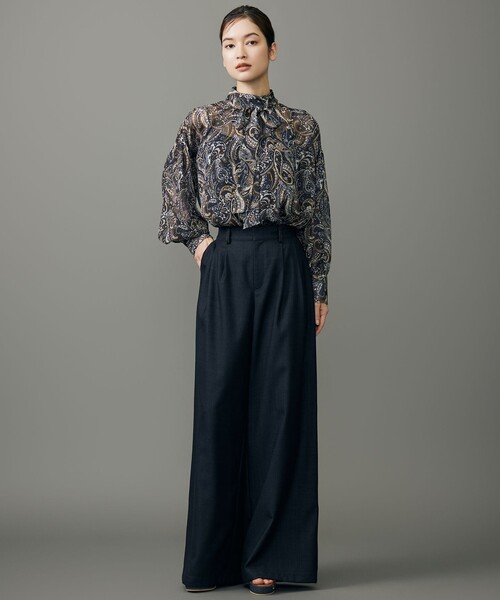 自由区（ジユウク）の「デニムライクツイルワイド パンツ（その他パンツ・レディース・ダークブラウン系/ネイビー系・40/38/36）」の4枚目の写真