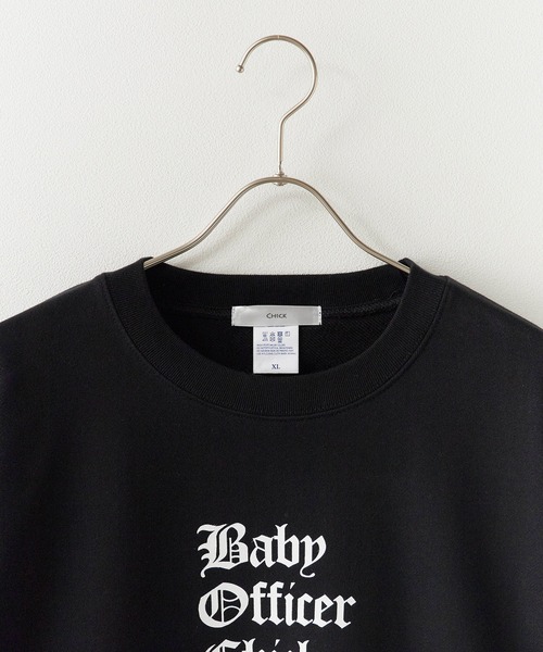 Chick（チック）の「【2color 】Baby Officer LOGO BIG SWEAT スウェット（スウェット・レディース・グレー/ブラック・FREE）」の3枚目の写真