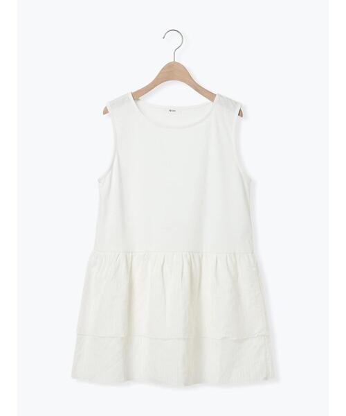 SM2(エスエムツー)の「【接触冷感】裾ティアードノースリーブカットソー(Tシャツ/カットソー・レディース・ブラック/オフホワイト・F)」の12枚目の写真