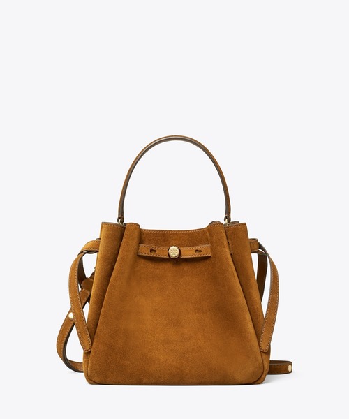 TORY BURCH(トリーバーチ)の「ロミー スエード バケットバッグ(ショルダーバッグ・レディース・キャメル・ONE SIZE)」の3枚目の写真