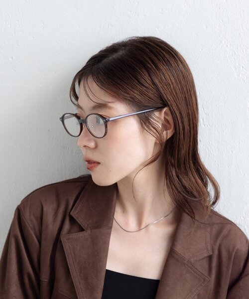Kastane（カスタネ）の「オーバルメガネ（メガネ・レディース・ベージュ/ブラウン・FREE）」の4枚目の写真
