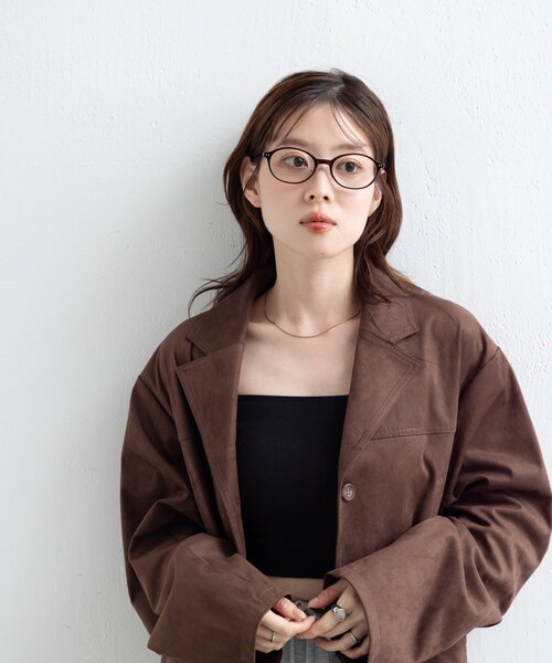 Kastane（カスタネ）の「オーバルメガネ（メガネ・レディース・ベージュ/ブラウン・FREE）」の6枚目の写真