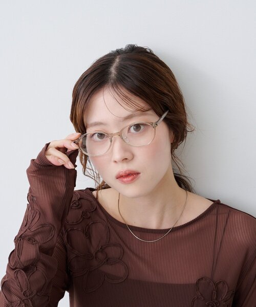 Kastane（カスタネ）の「オーバルメガネ（メガネ・レディース・ベージュ/ブラウン・FREE）」の10枚目の写真