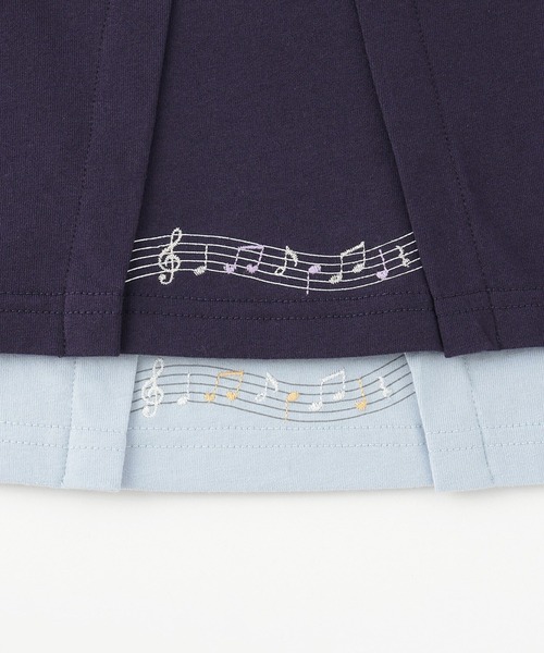KP（ケーピー）の「ハート＆ミュージックモチーフ 長袖Tシャツ（Tシャツ/カットソー・キッズ・ネイビー/サックスブルー・120cm/130cm/140cm/150cm/160cm）」の4枚目の写真