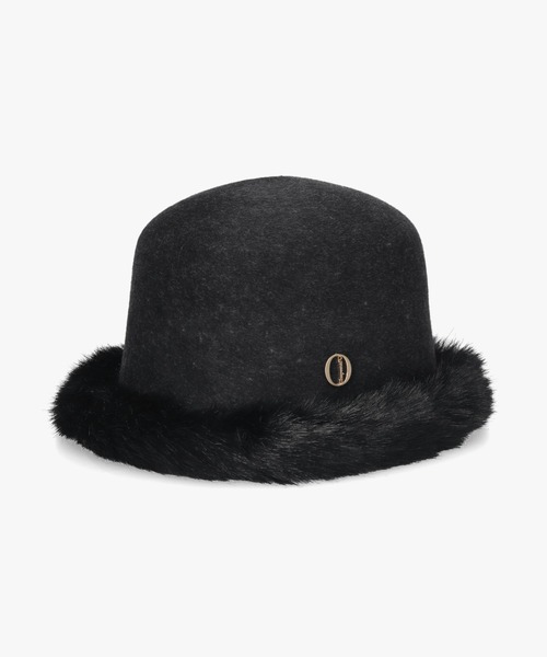 Chapeau d' O(シャポードオー)の「Chapeau d' O Fur Edge Felt Bucket / シャポードオー(ハット・レディース・ブラック/グレー/ブラウン・M/57.5cm)」の4枚目の写真
