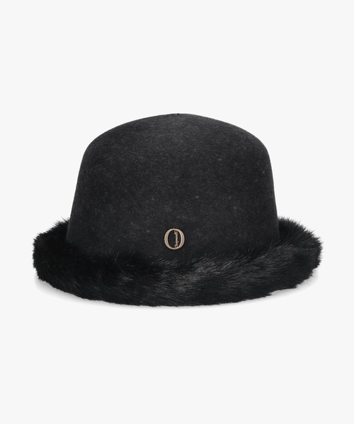 Chapeau d' O(シャポードオー)の「Chapeau d' O Fur Edge Felt Bucket / シャポードオー(ハット・レディース・ブラック/グレー/ブラウン・M/57.5cm)」の6枚目の写真