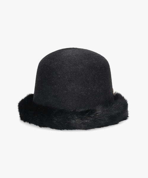 Chapeau d' O(シャポードオー)の「Chapeau d' O Fur Edge Felt Bucket / シャポードオー(ハット・レディース・ブラック/グレー/ブラウン・M/57.5cm)」の5枚目の写真
