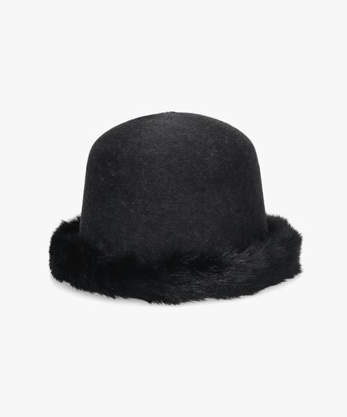 Chapeau d' O(シャポードオー)の「Chapeau d' O Fur Edge Felt Bucket / シャポードオー(ハット・レディース・ブラック/グレー/ブラウン・M/57.5cm)」の7枚目の写真