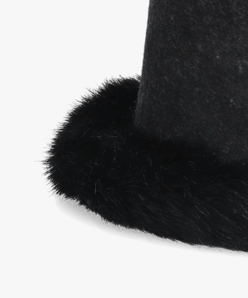 Chapeau d' O(シャポードオー)の「Chapeau d' O Fur Edge Felt Bucket / シャポードオー(ハット・レディース・ブラック/グレー/ブラウン・M/57.5cm)」の9枚目の写真