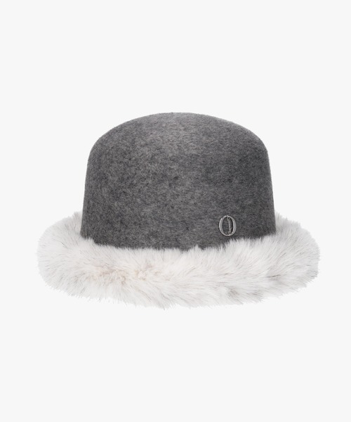 Chapeau d' O(シャポードオー)の「Chapeau d' O Fur Edge Felt Bucket / シャポードオー(ハット・レディース・ブラック/グレー/ブラウン・M/57.5cm)」の11枚目の写真