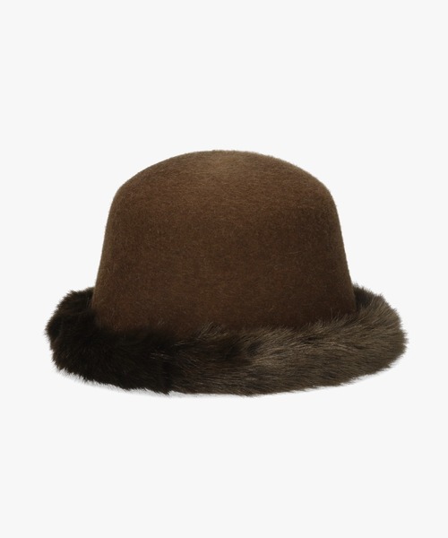 Chapeau d' O(シャポードオー)の「Chapeau d' O Fur Edge Felt Bucket / シャポードオー(ハット・レディース・ブラック/グレー/ブラウン・M/57.5cm)」の14枚目の写真