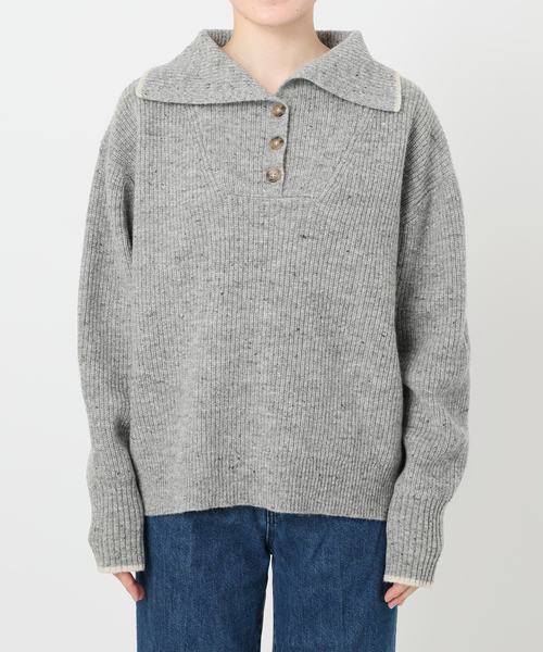 セール】ネップヤーンエルボーパッチニット（ニット/セーター）｜B.C