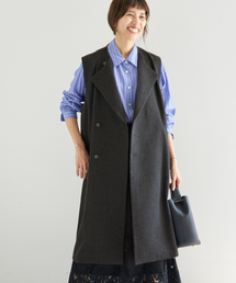 ヘザーウールロングジレ