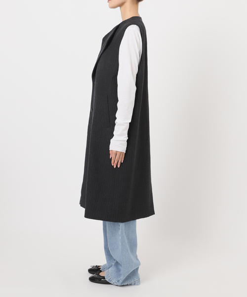 IENA（イエナ）の「ヘザーウールロングジレ（ベスト・レディース・チャコールグレー・FREE）」の20枚目の写真