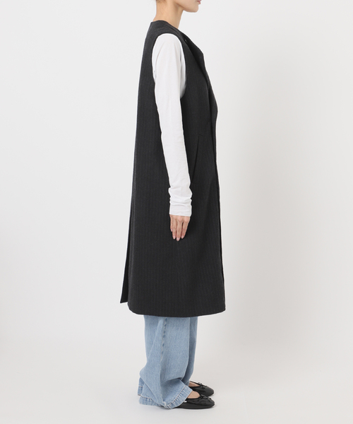 IENA（イエナ）の「ヘザーウールロングジレ（ベスト・レディース・チャコールグレー・FREE）」の13枚目の写真