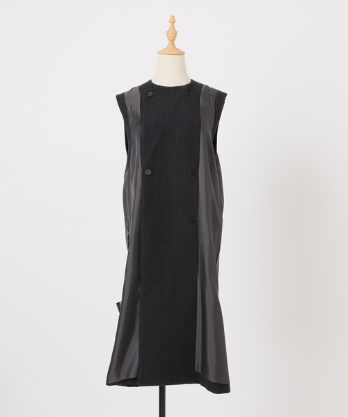 IENA（イエナ）の「ヘザーウールロングジレ（ベスト・レディース・チャコールグレー・FREE）」の9枚目の写真