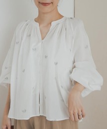 URBAN RESEARCH DOORS | リーフモチーフラメ刺繍ブラウス(シャツ/ブラウス)