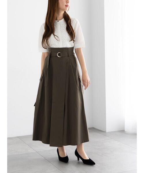 Te chichi（テチチ）の「【WEB限定カラーあり】フロントレース5分袖ブラウス（シャツ/ブラウス・レディース・オフホワイト/ブルー/モカ/ミント・F）」の5枚目の写真