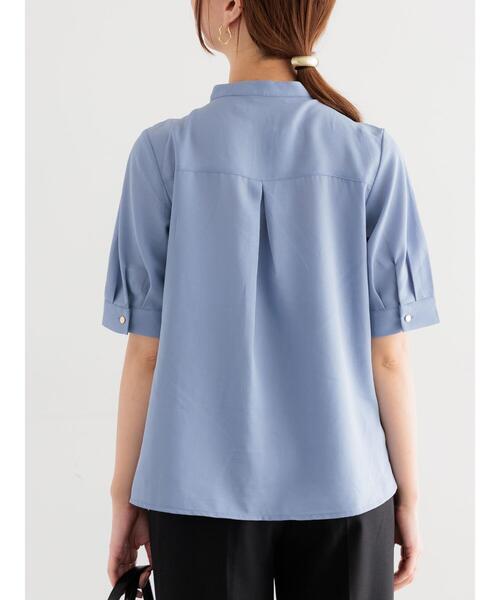 Te chichi（テチチ）の「【WEB限定カラーあり】フロントレース5分袖ブラウス（シャツ/ブラウス・レディース・オフホワイト/ブルー/モカ/ミント・F）」の19枚目の写真