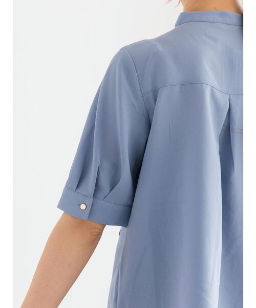 Te chichi（テチチ）の「【WEB限定カラーあり】フロントレース5分袖ブラウス（シャツ/ブラウス・レディース・オフホワイト/ブルー/モカ/ミント・F）」の22枚目の写真