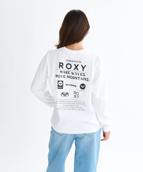 ROXY(ロキシー)の「HISTORICAL LOGO L/S /ロキシーバックプリント長袖ロンT(Tシャツ/カットソー・レディース・ブラック/ホワイト/ピンク/グレー・MEDIUM/LARGE/SMALL)」の1枚目の写真