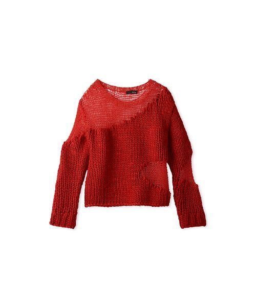styling/(スタイリング)の「コンビクルーネックハンドニット(タンクトップ・レディース・ブラック/ホワイト/レッド・F)」の3枚目の写真