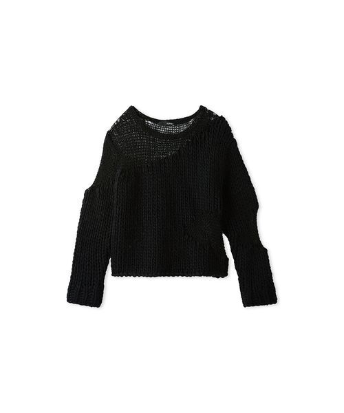 styling/(スタイリング)の「コンビクルーネックハンドニット(タンクトップ・レディース・ブラック/ホワイト/レッド・F)」の2枚目の写真