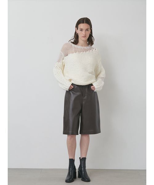 styling/(スタイリング)の「コンビクルーネックハンドニット(タンクトップ・レディース・ブラック/ホワイト/レッド・F)」の7枚目の写真