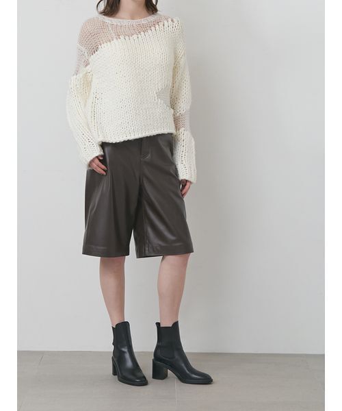 styling/(スタイリング)の「コンビクルーネックハンドニット(タンクトップ・レディース・ブラック/ホワイト/レッド・F)」の11枚目の写真