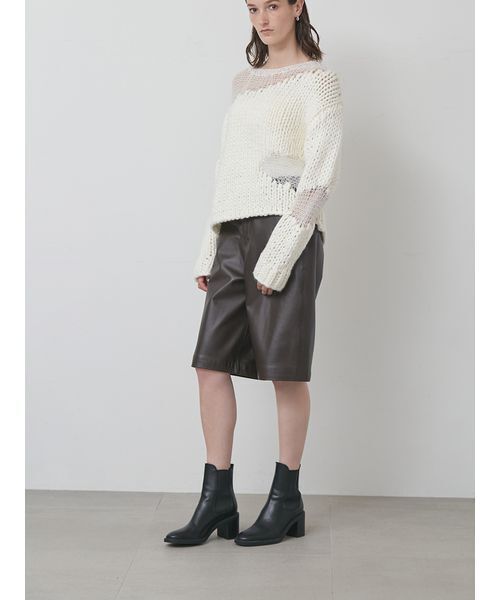 styling/(スタイリング)の「コンビクルーネックハンドニット(タンクトップ・レディース・ブラック/ホワイト/レッド・F)」の13枚目の写真