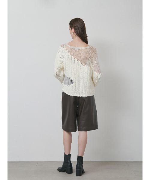 styling/(スタイリング)の「コンビクルーネックハンドニット(タンクトップ・レディース・ブラック/ホワイト/レッド・F)」の14枚目の写真
