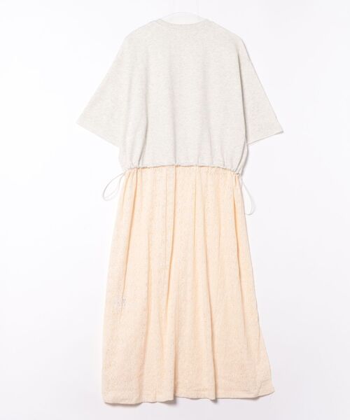 チチカカ（チチカカ）の「Orale! フラワーレースドッキングワンピース（ワンピース・レディース・チャコールグレー/ライトグレー/ブルー・FREE）」の4枚目の写真