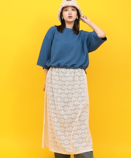 チチカカ（チチカカ）の「Orale! フラワーレースドッキングワンピース（ワンピース・レディース・チャコールグレー/ライトグレー/ブルー・FREE）」の3枚目の写真