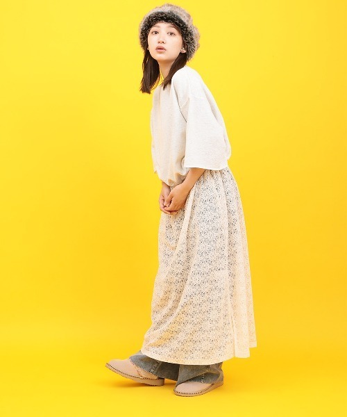 チチカカ（チチカカ）の「Orale! フラワーレースドッキングワンピース（ワンピース・レディース・チャコールグレー/ライトグレー/ブルー・FREE）」の6枚目の写真