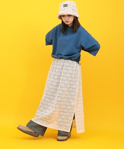 チチカカ（チチカカ）の「Orale! フラワーレースドッキングワンピース（ワンピース・レディース・チャコールグレー/ライトグレー/ブルー・FREE）」の10枚目の写真